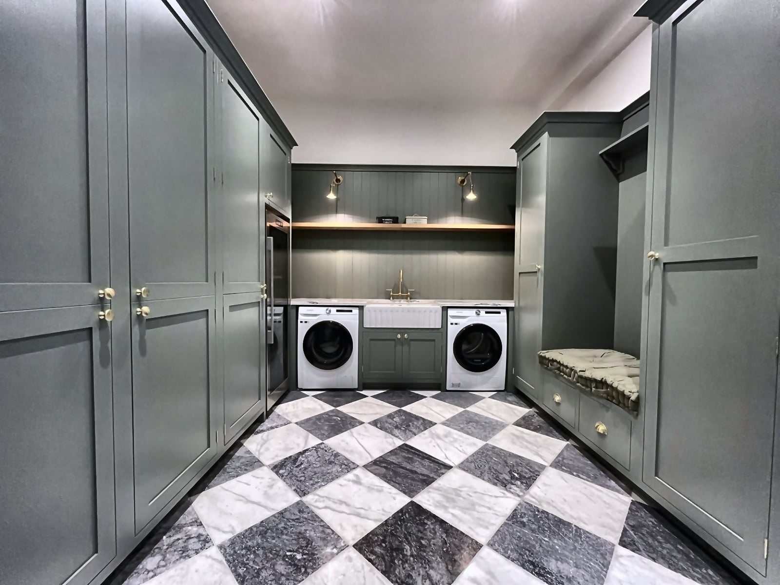 Kitchen after expert hand painting showing superior brushwork and finish quality